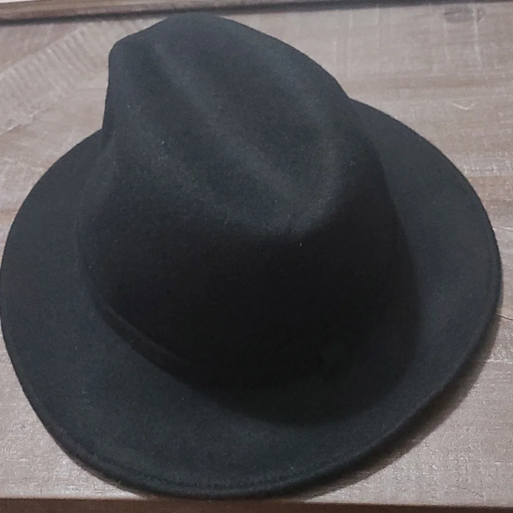Aqua Black Wool Felted Hat New $98 - Picture 3 of 7